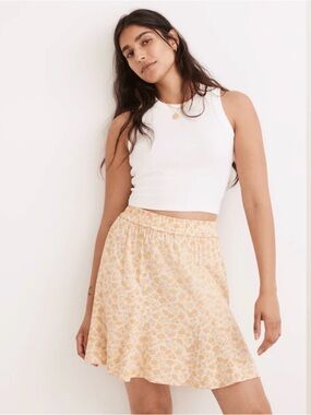 Madewell Pull-On Swing Mini Skirt in Piccola Floral